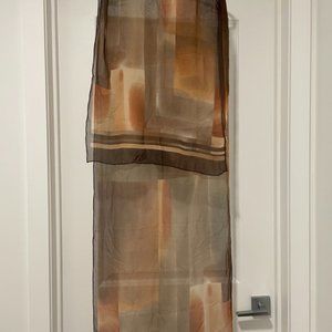Vintage short brown scarf